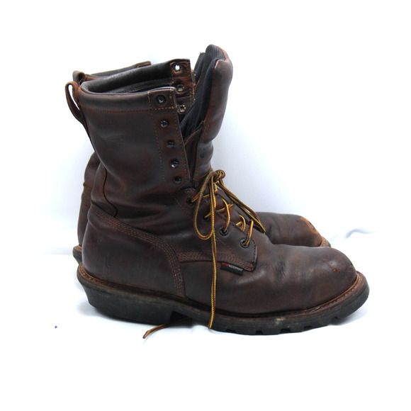 Red Wing Loggermax Boots Mens 10.5 EE Brown Waterproof Steel Toe 4420 Distressed main image 4